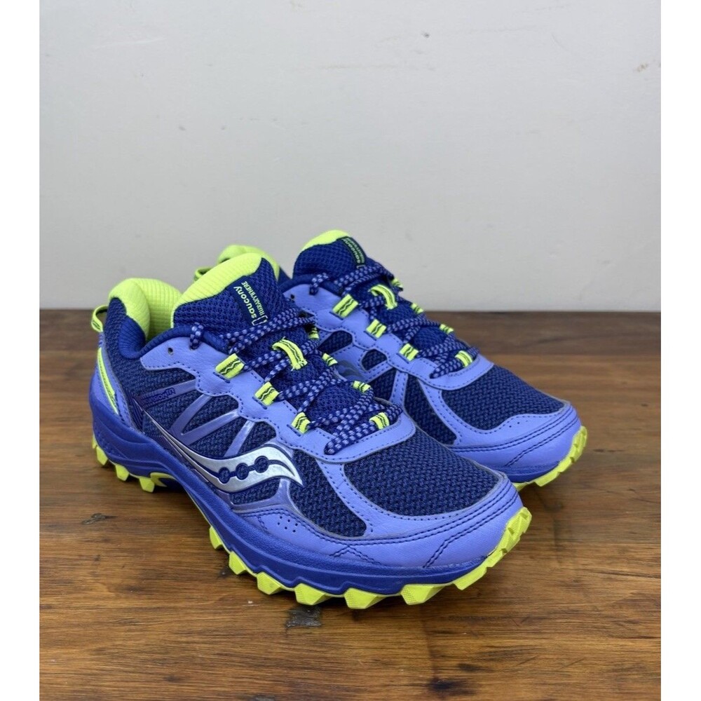 Saucony Excursion TR11 Womens Size 7.5 Blue Purple Trail Running Shoes Sneakers